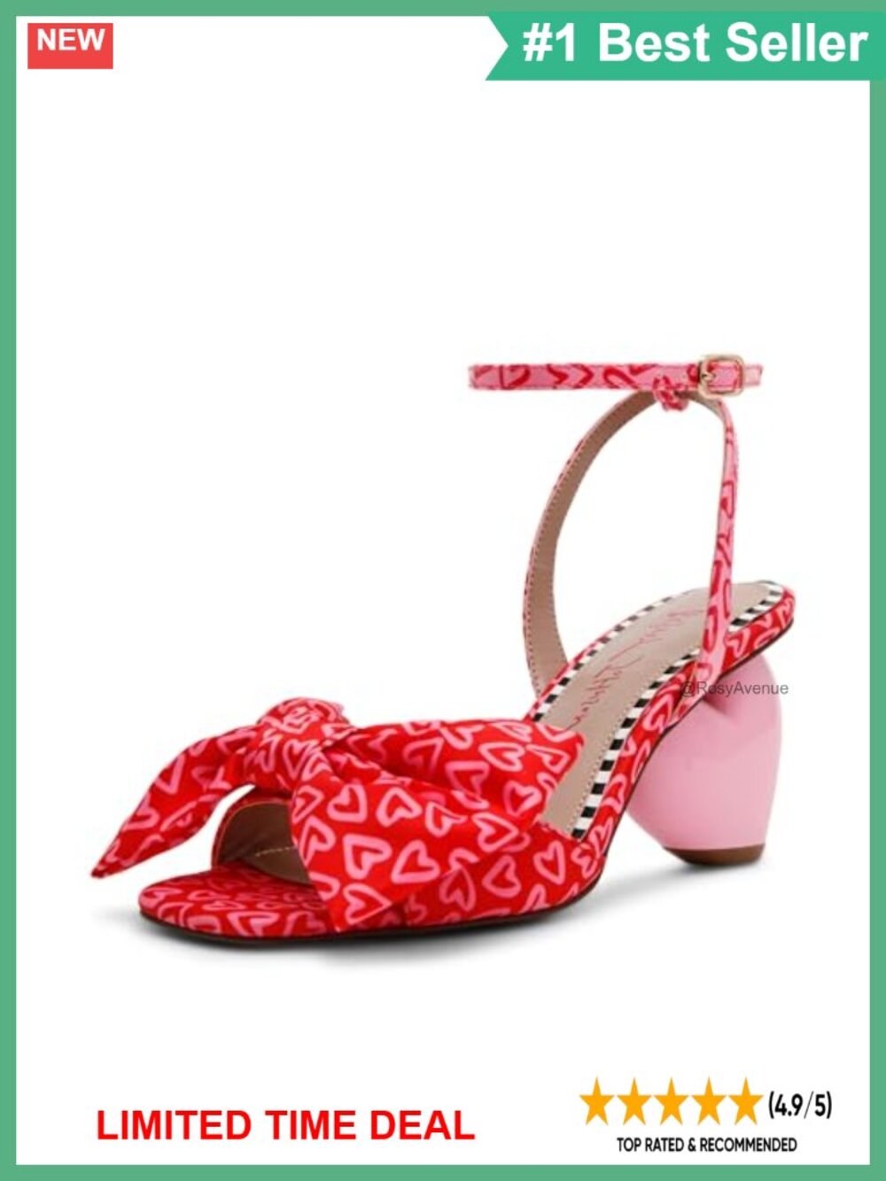 Satin Peep Toe Block Heart Heel Ankle Strap Sandals
